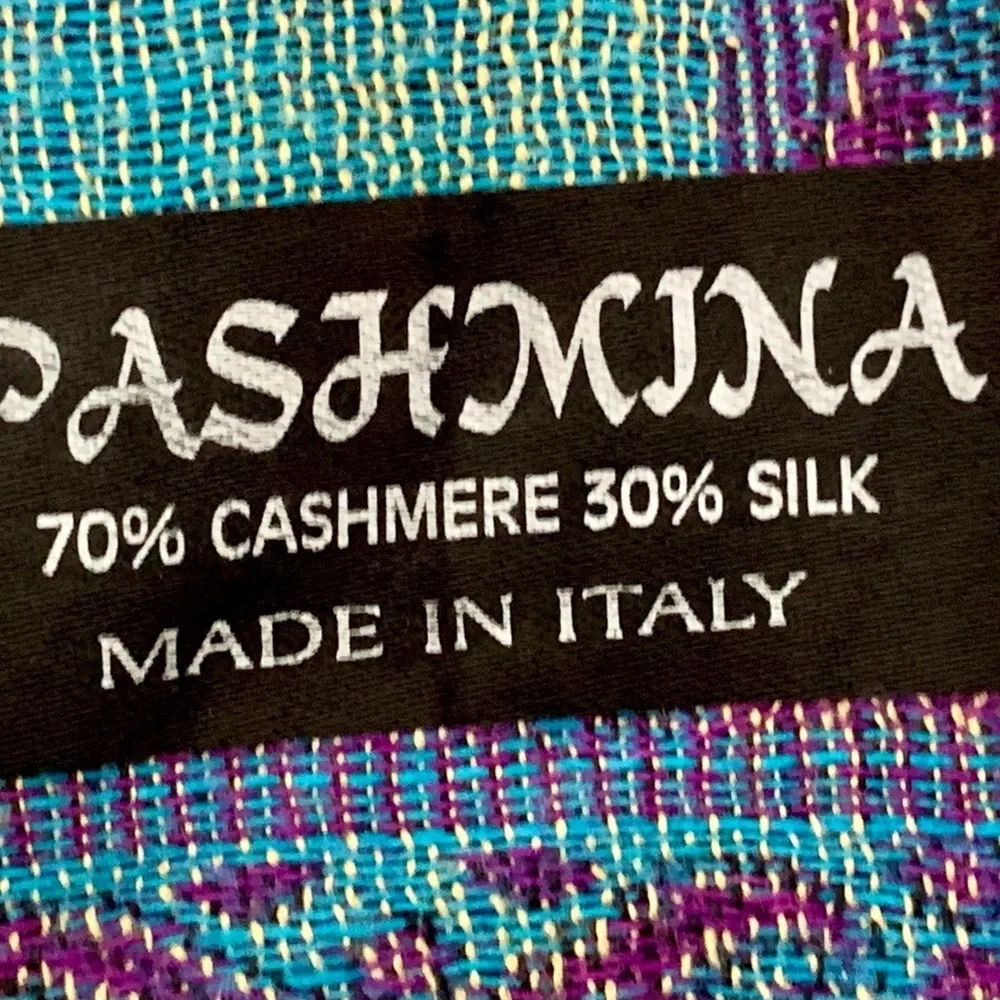 Pashmina fringed Large Scarf cashmere/Silk wine/78